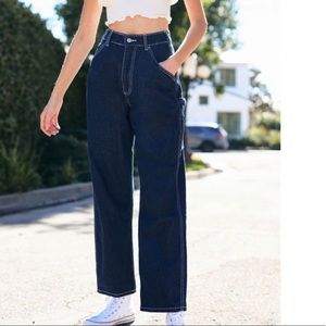 Brandy Melville Dark blue denim utility pants
